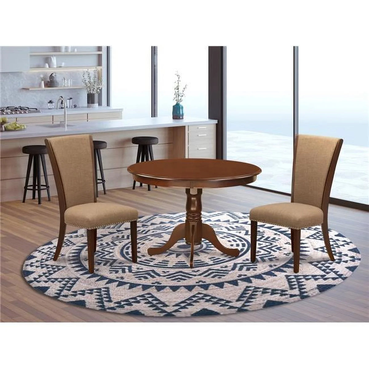 Mahogany Light Sable Dining Set of 2 O3045