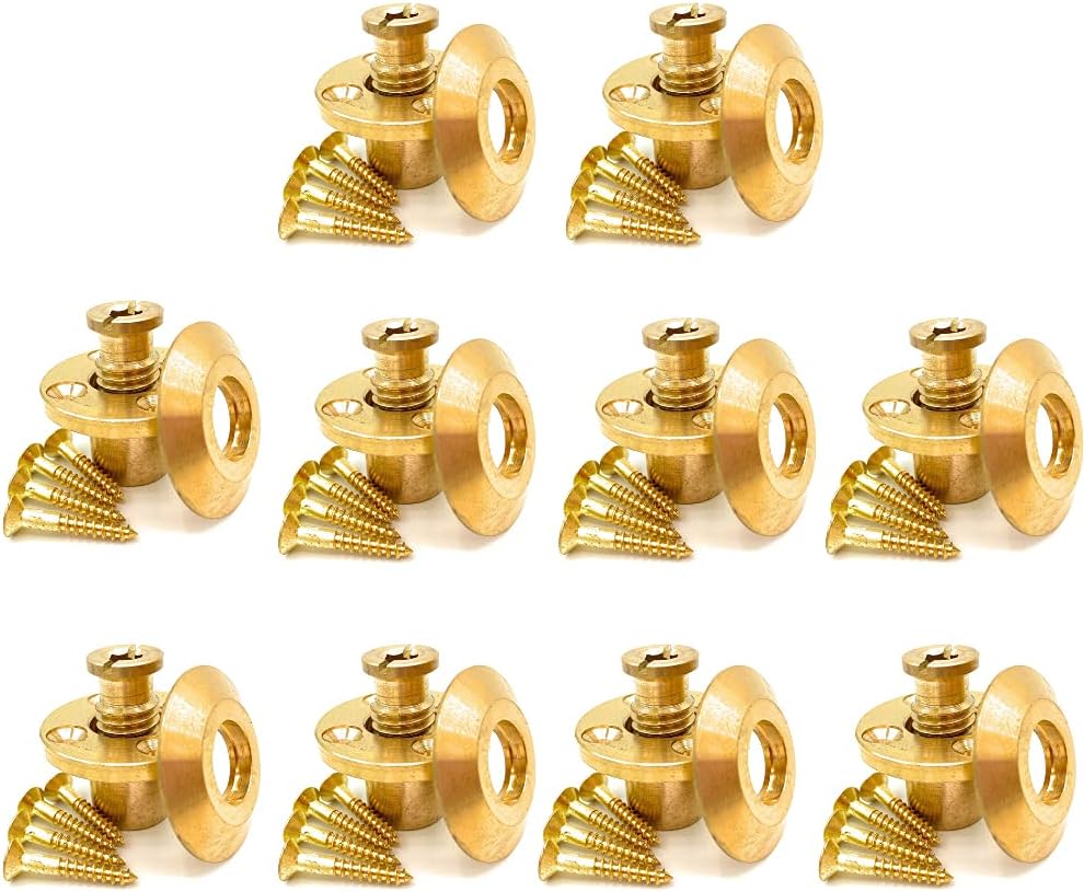 Brass Anchor with Collar for Pool Safety Cover, 4-Inch, Pack of 2 X3260