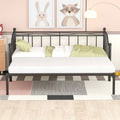 Twin Size Black Metal Daybed with Trundle D947979