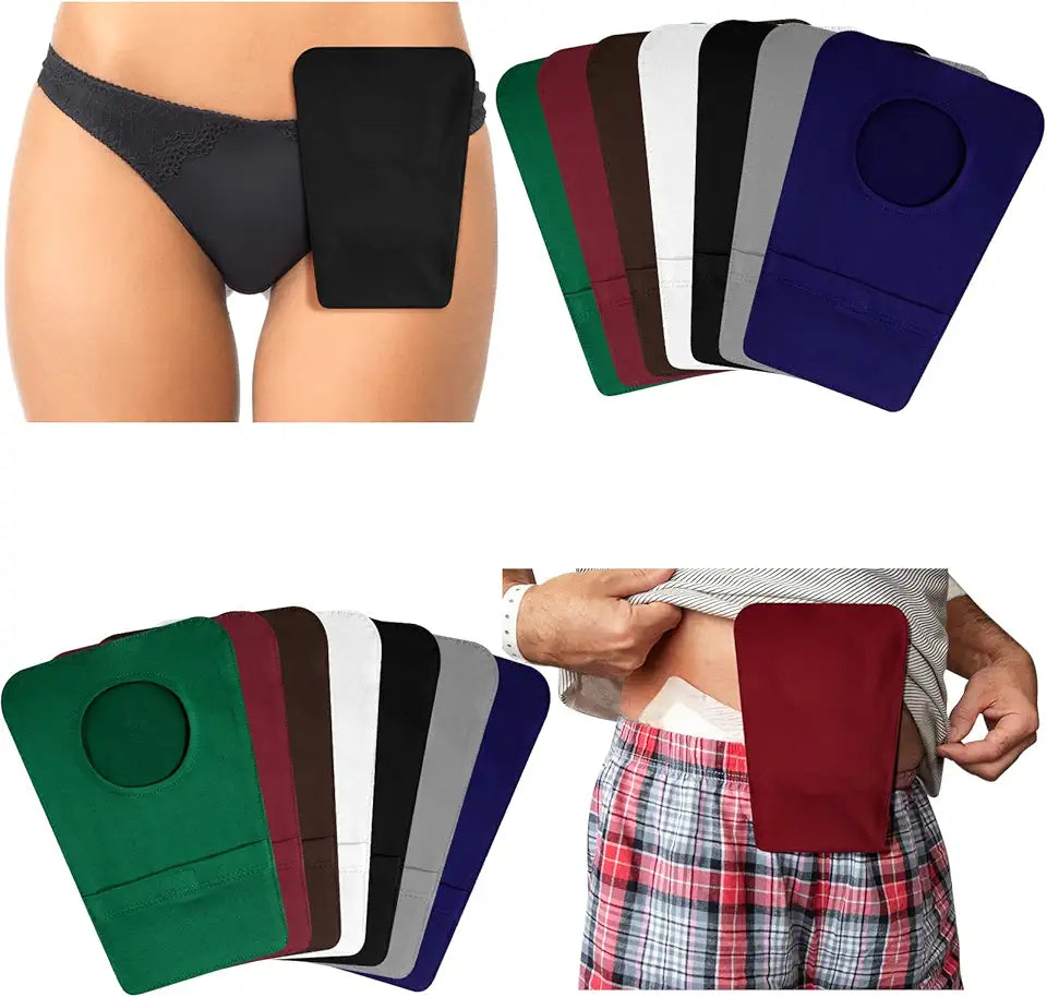 14 Pcs Ostomy Bag Pouch Covers with Round Opening O3311