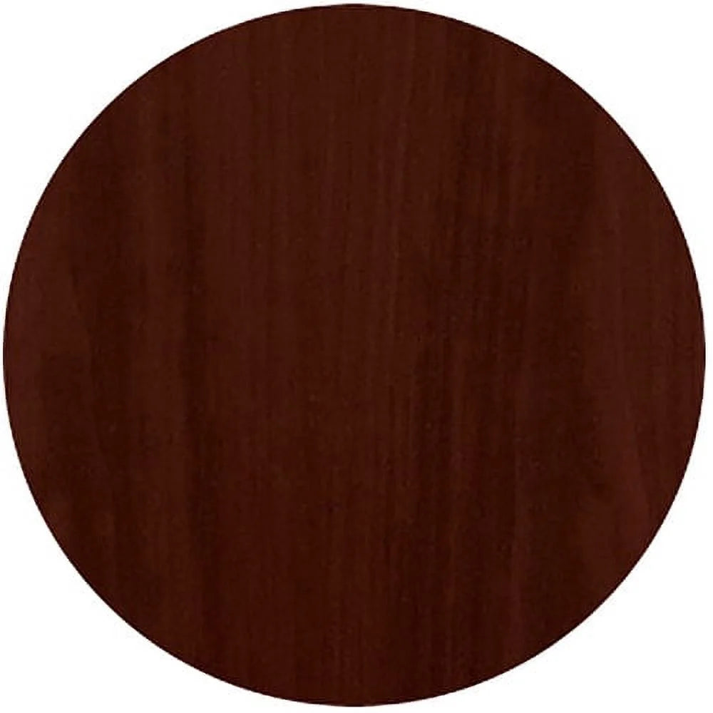 2 Drawer Mahogany Laminate Wood File Cabinet A9083