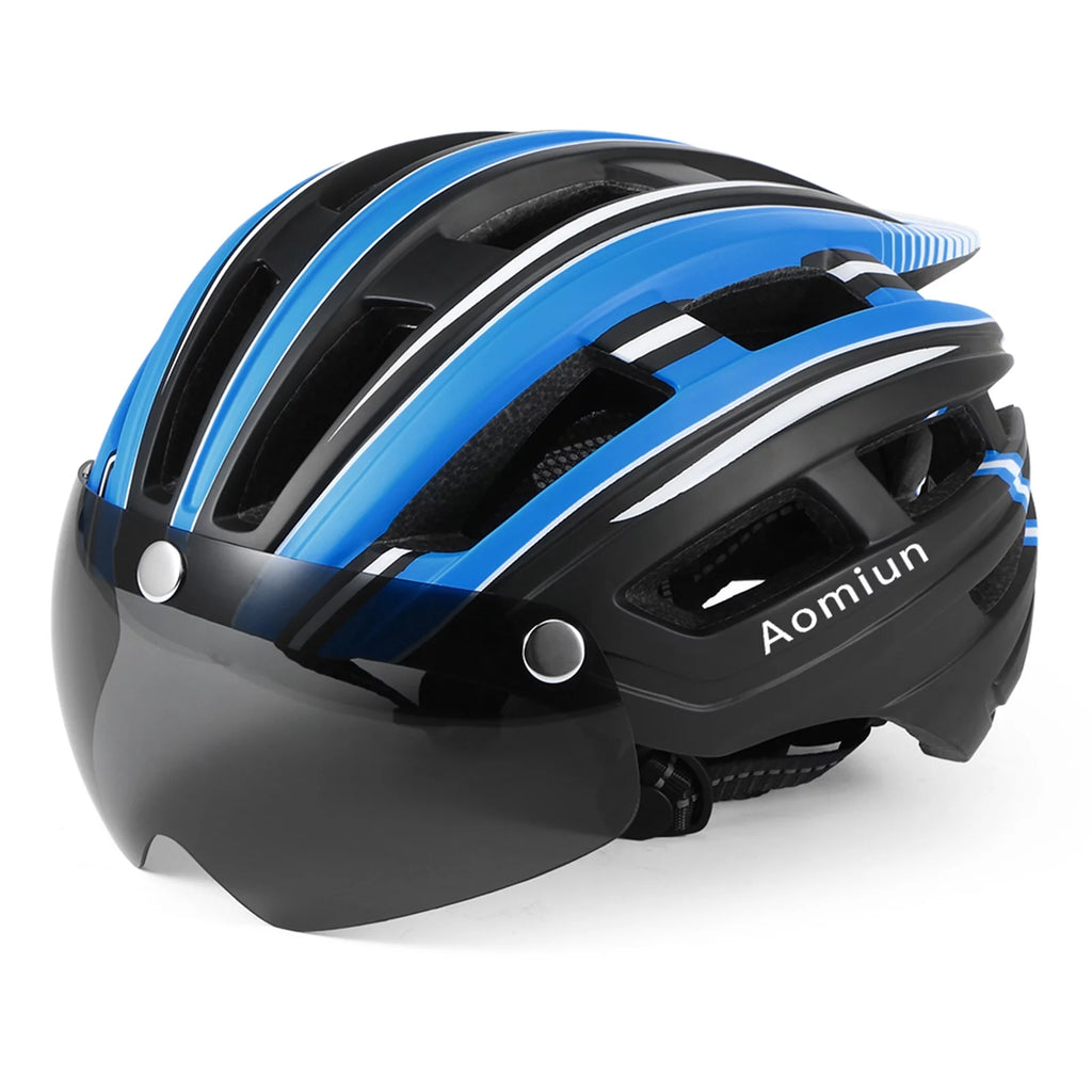 Mountain Bike Helmet with Back Light Detachable Magnetic Visor K959