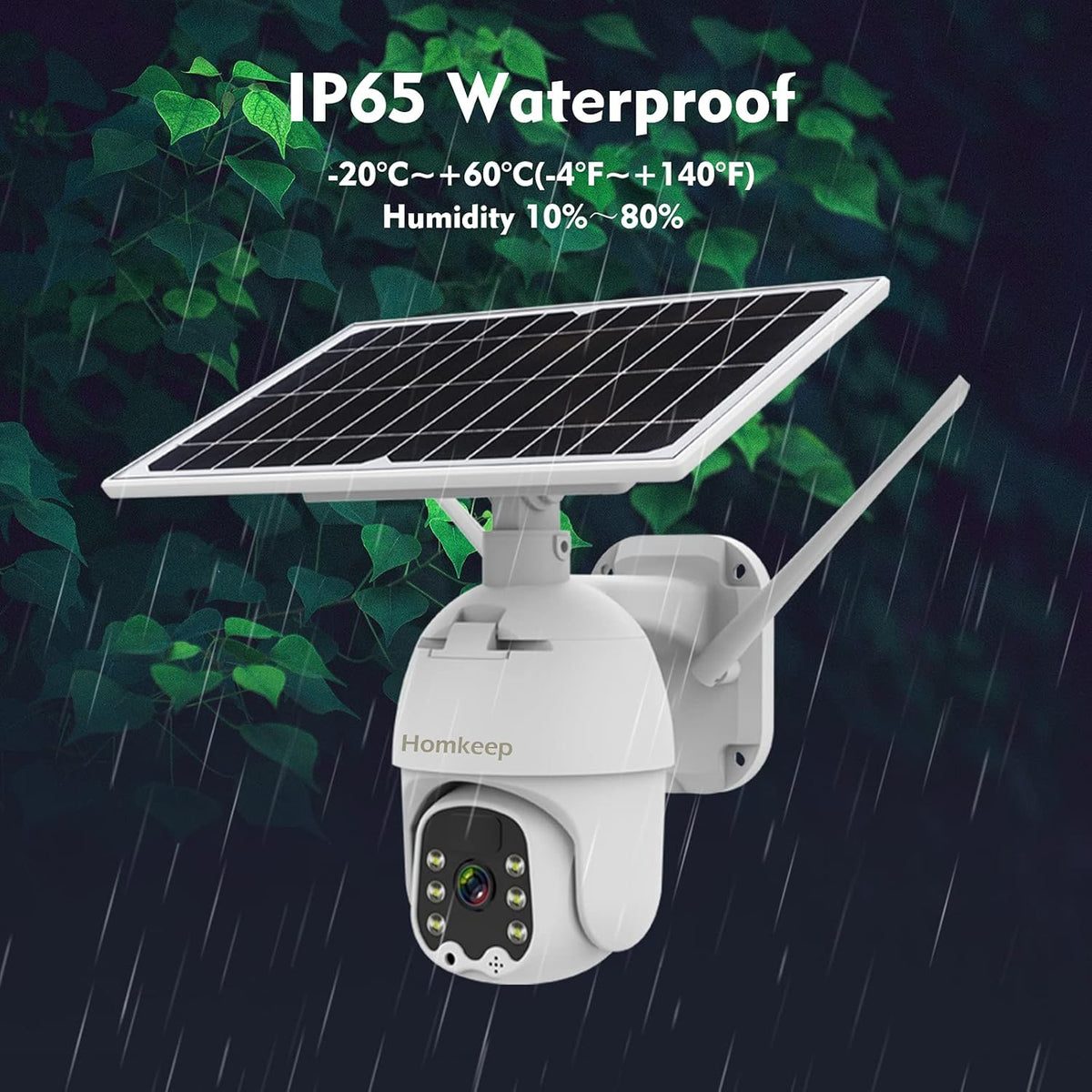 PTZ 360° View 1080P Wireless WiFi Rechargeable 19200mAh Battery IP Surveillance Camera I96645