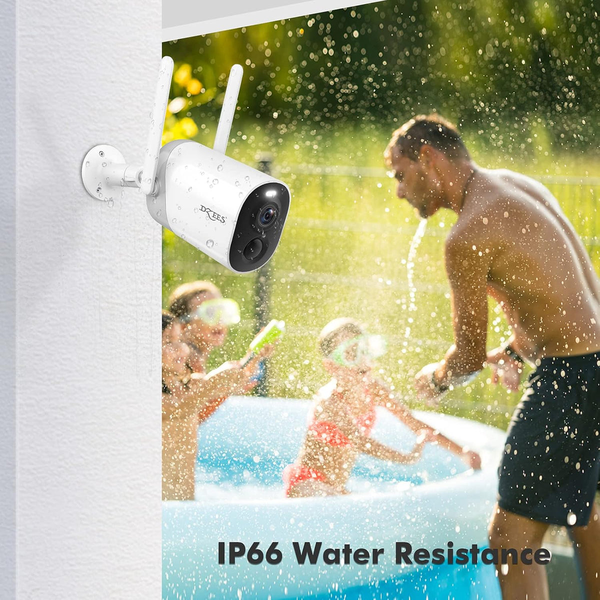 Solar Security Camera Wireless Outdoor with Siren and Spotlight V84052