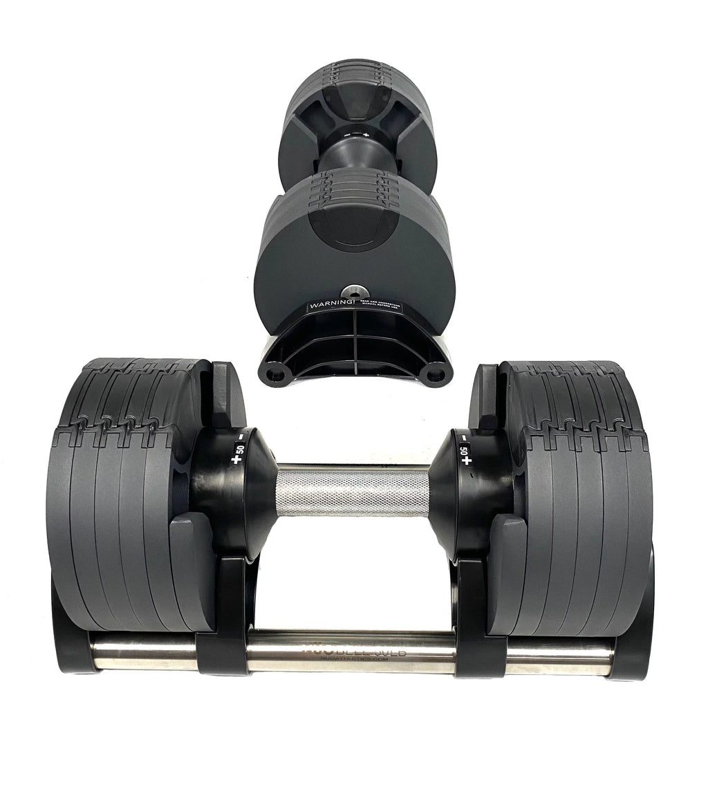 Adjustable Dumbbell 5 - 50 LB (Pair) Black with Tray A559994