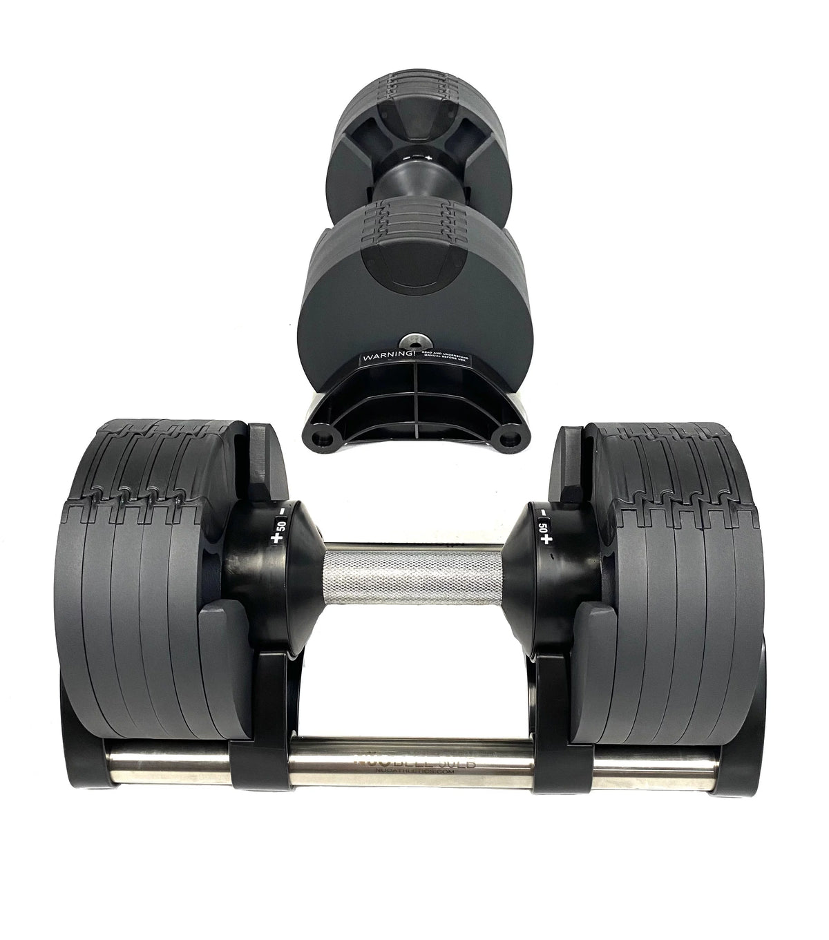 Adjustable Dumbbell 5 - 50 LB (Pair) Black with Tray A559994