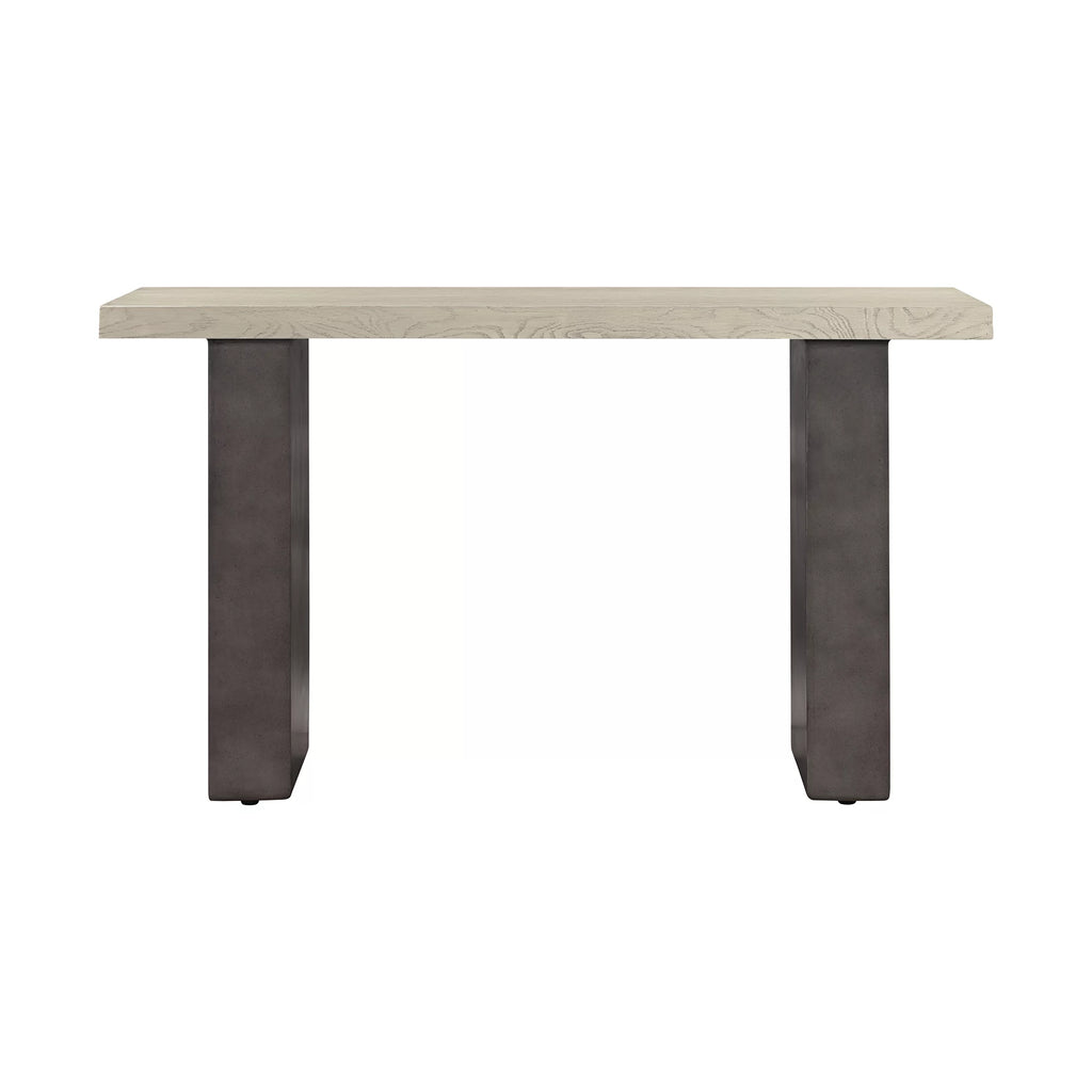 Concrete and Grey Oak Wood Console Table K91949