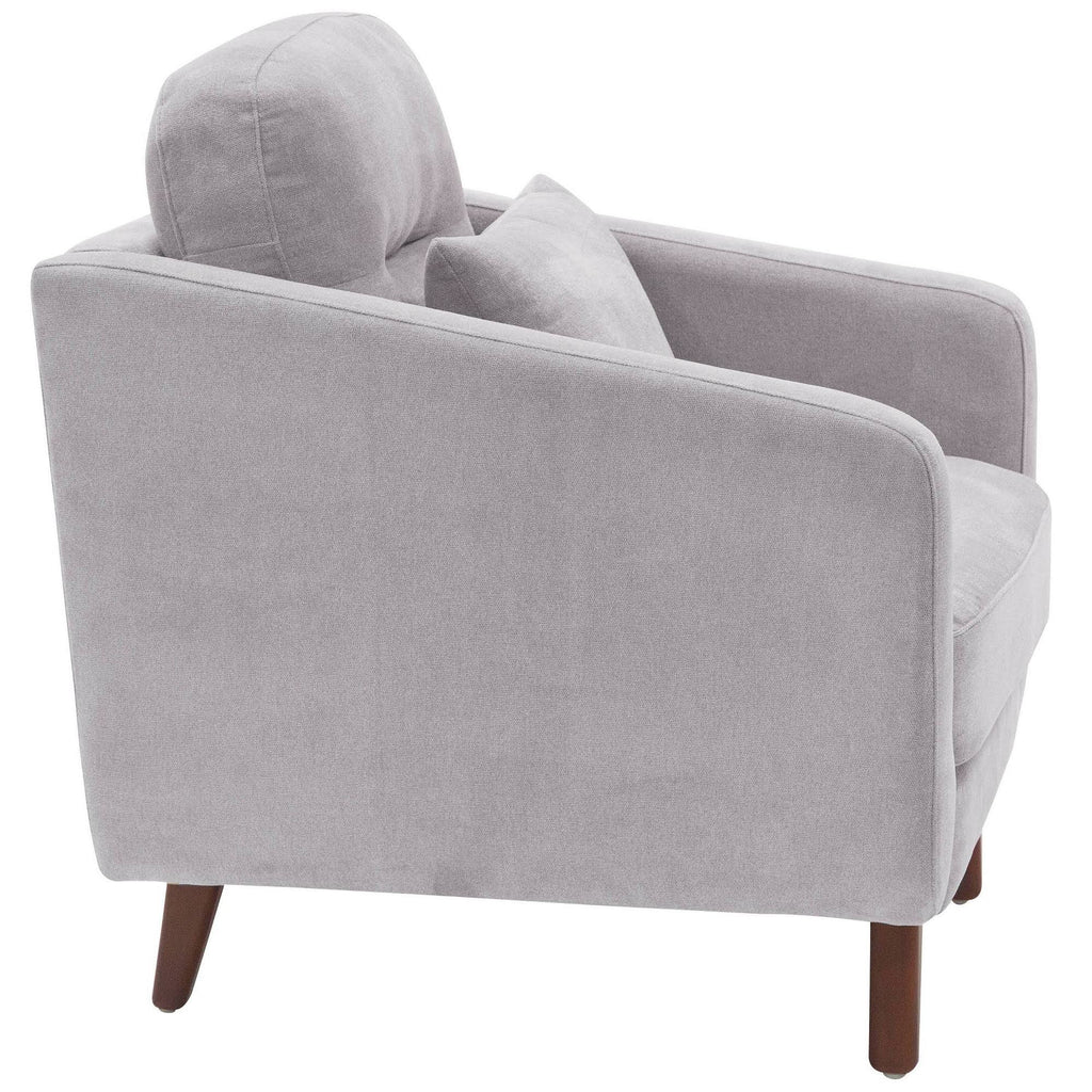 Light Grey Mid-Century Modern Armchair L8664