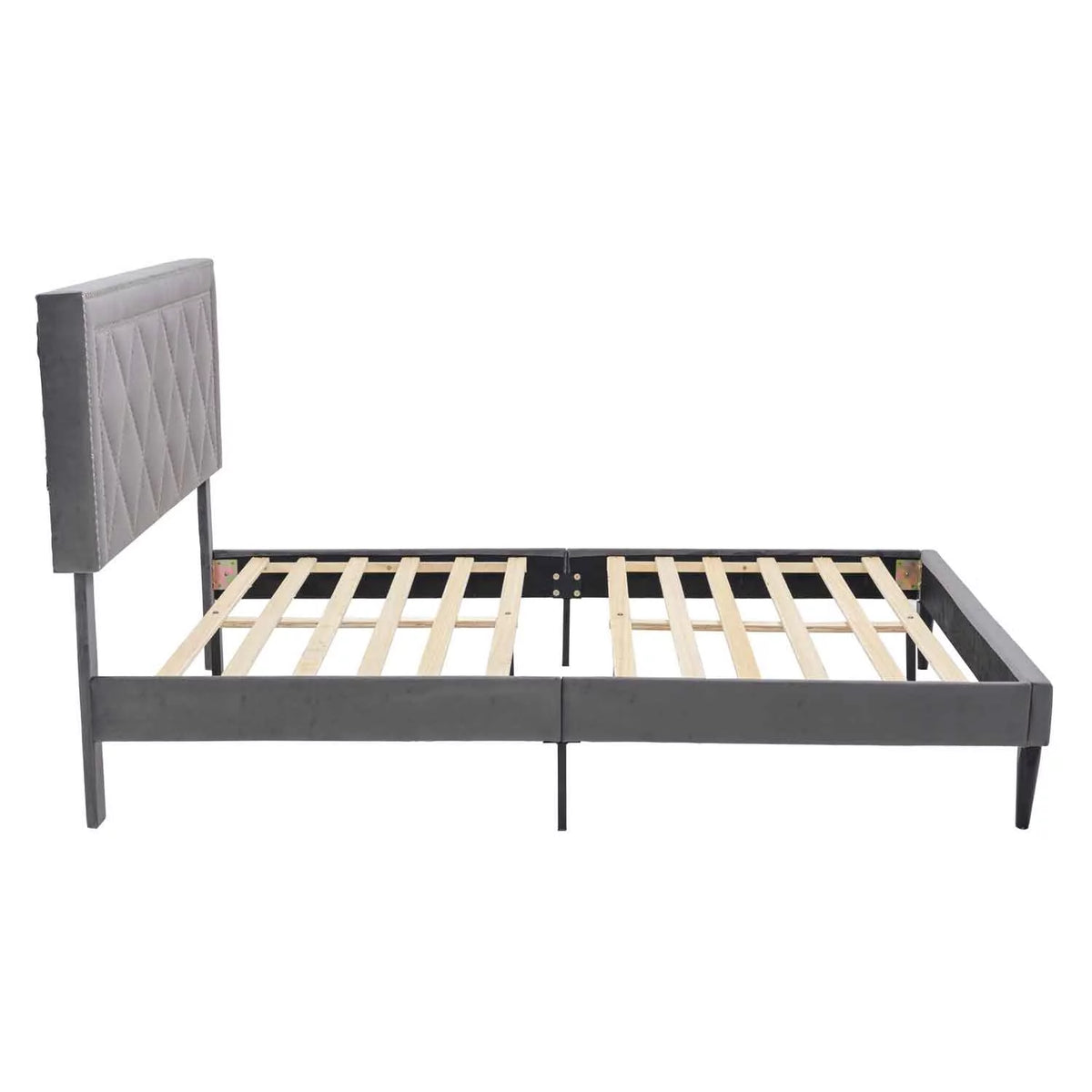 Queen Size Platform Bed with Wooden Frame S98814