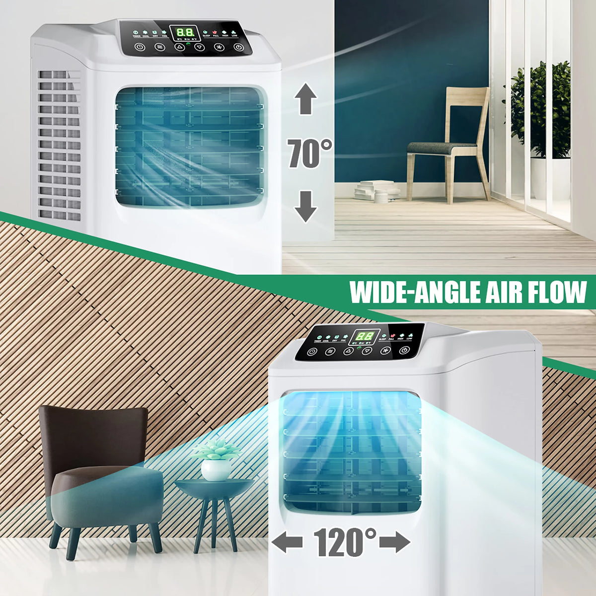 5500 BTU Portable Air Conditioner & Dehumidifier with Window Kit D199