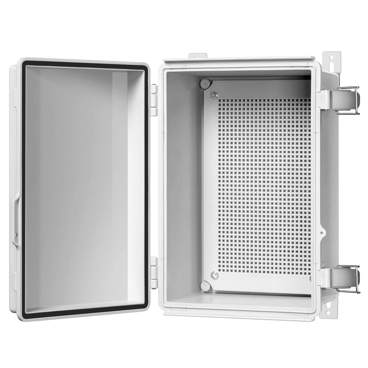 IP67 Waterproof Plastic Junction Box with Hinged Cover and Mounting Plate B694