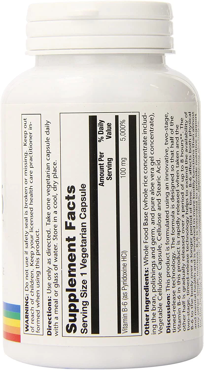 B-6 100mg 120 Count Supplement D38415