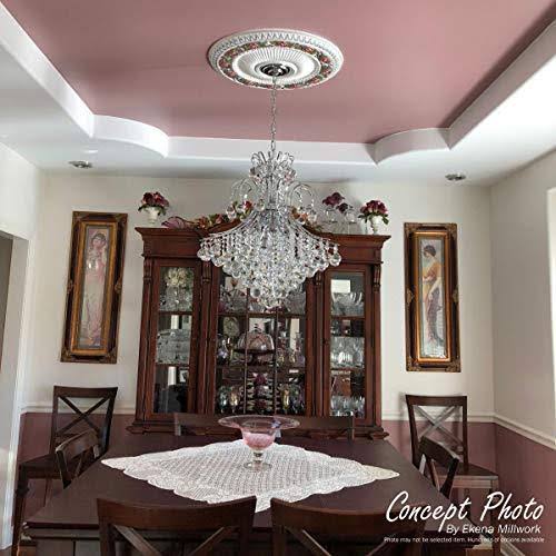 7 1/2x22OD x 1 1/8x22P Ceiling Medallion, Hand-Painted Mississippi Mud Crackle O90144