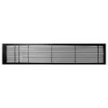 Black-Matte Solid Aluminum Fixed Bar Supply/Return Air Vent Grille M312040