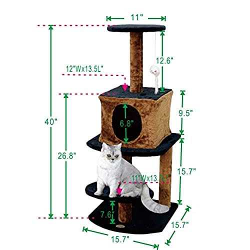 40 in. Kitten Cat Tree W198