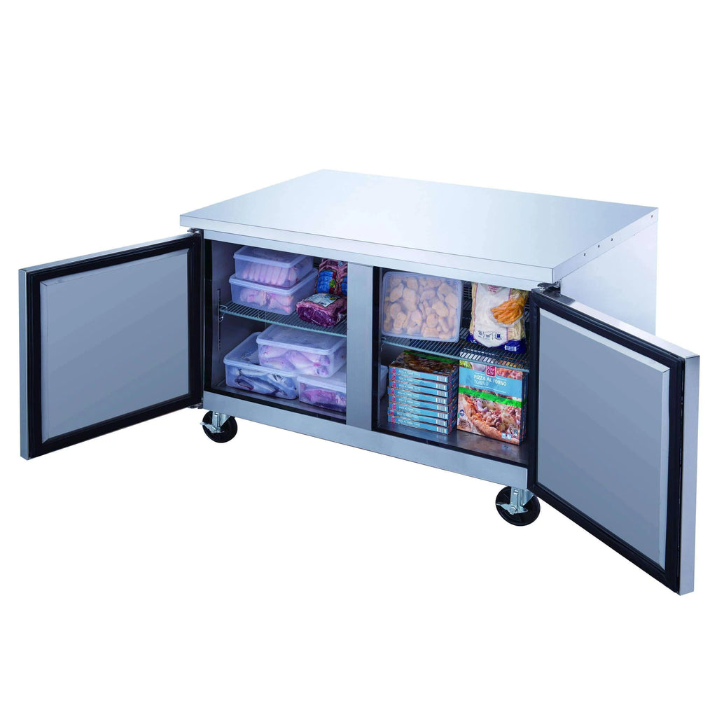 2-Door Stainless Steel Undercounter Commercial Freezer D5213