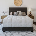 Black Faux Leather Twin Platform Bed Frame H8601