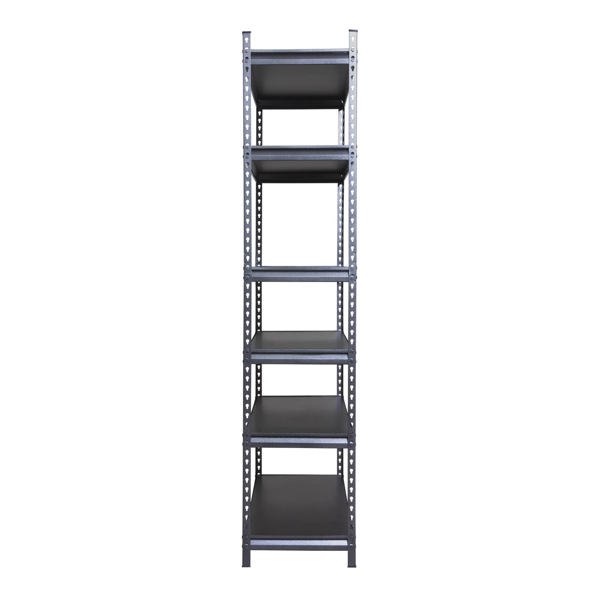 6-Shelf Boltless Rack with Wood Decking Textured Gray X21381