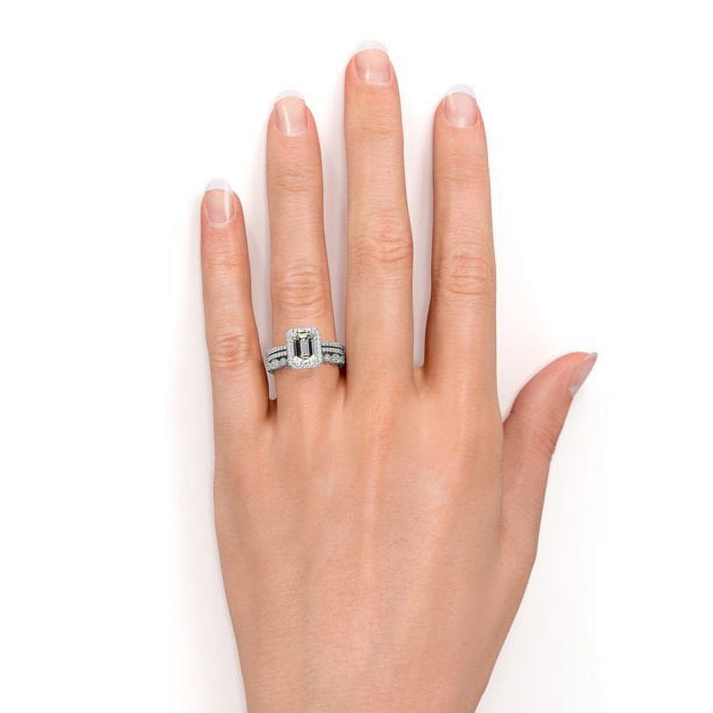 14K White Gold Trio Set Band Ring J1683