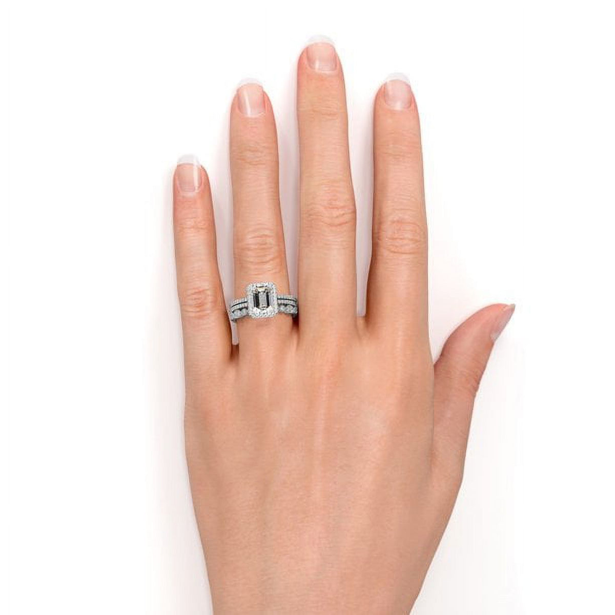 14K White Gold Trio Set Band Ring J1683