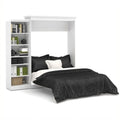 White Queen Murphy Bed with Closet Organizer Y8793