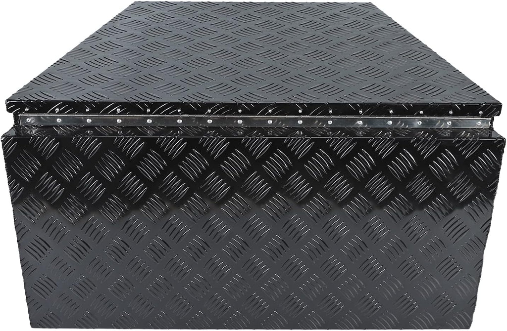 Black Heavy Duty Aluminum Trailer Tongue Tool Box with Lock Q5084