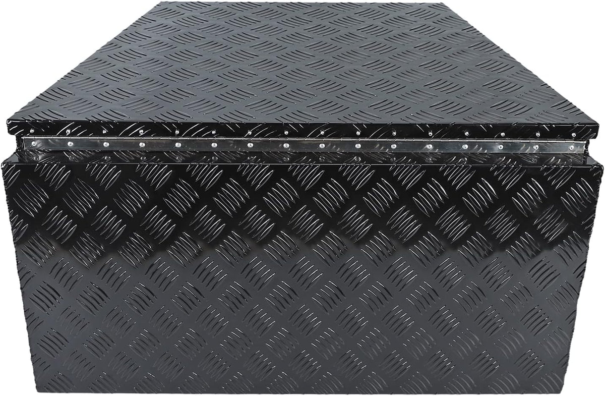Black Heavy Duty Aluminum Trailer Tongue Tool Box with Lock Q5084