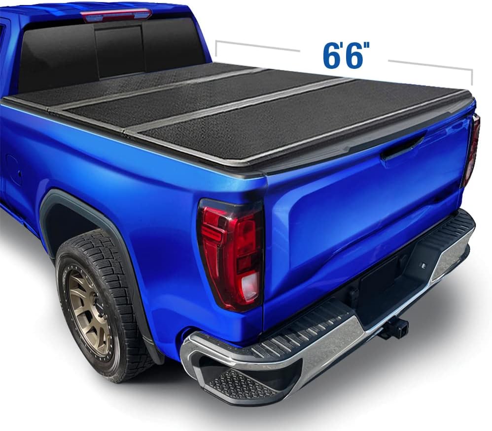Soft Roll Up Truck Bed Tonneau Cover for 2019-2022 Chevy Silverado / GMC Sierra 1500, Fleetside 5'8 Bed, Black B93479