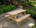 Red Cedar Picnic Table with Attached Benches H376