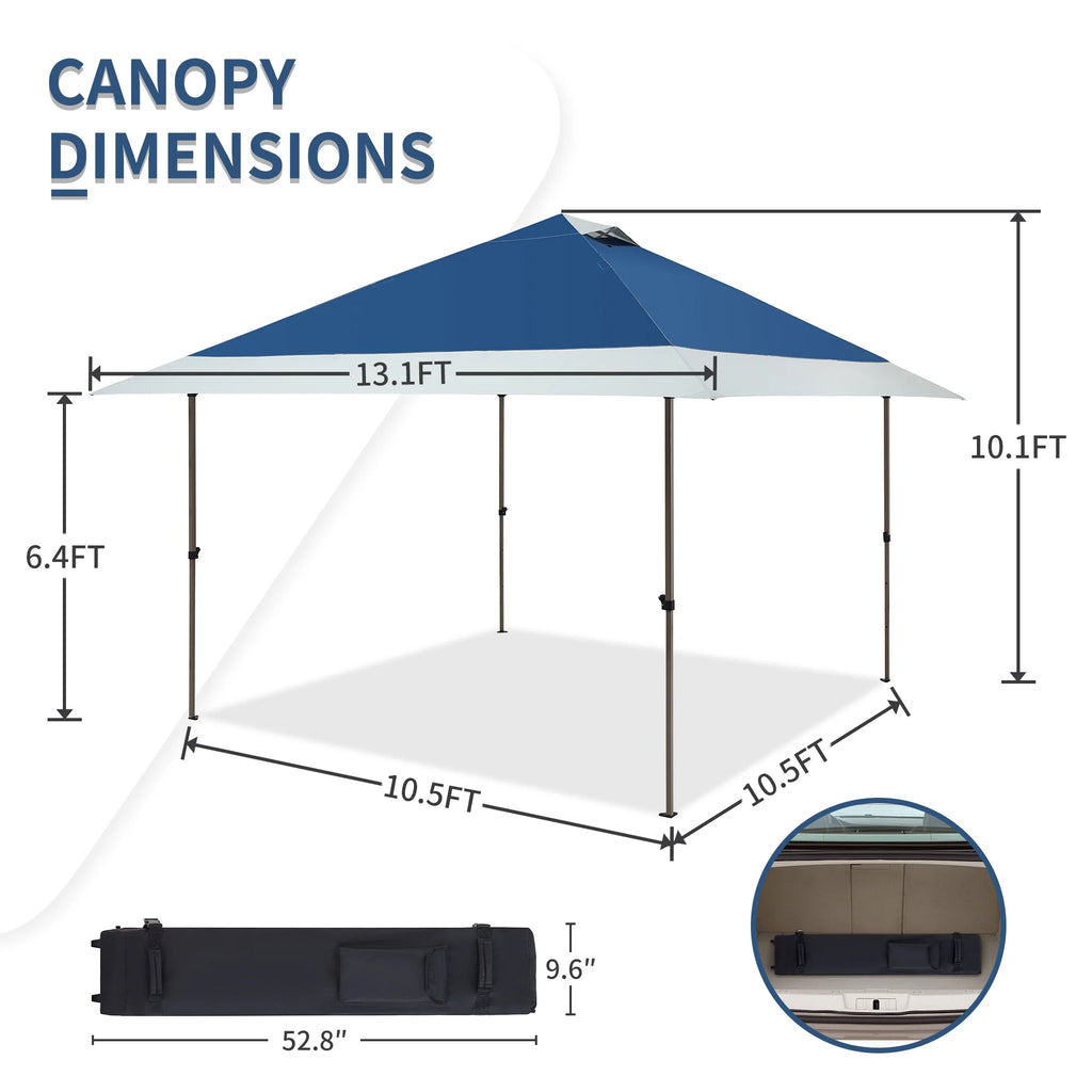 13'x13' Pop-up Canopy with Auto Extending Eaves B897179