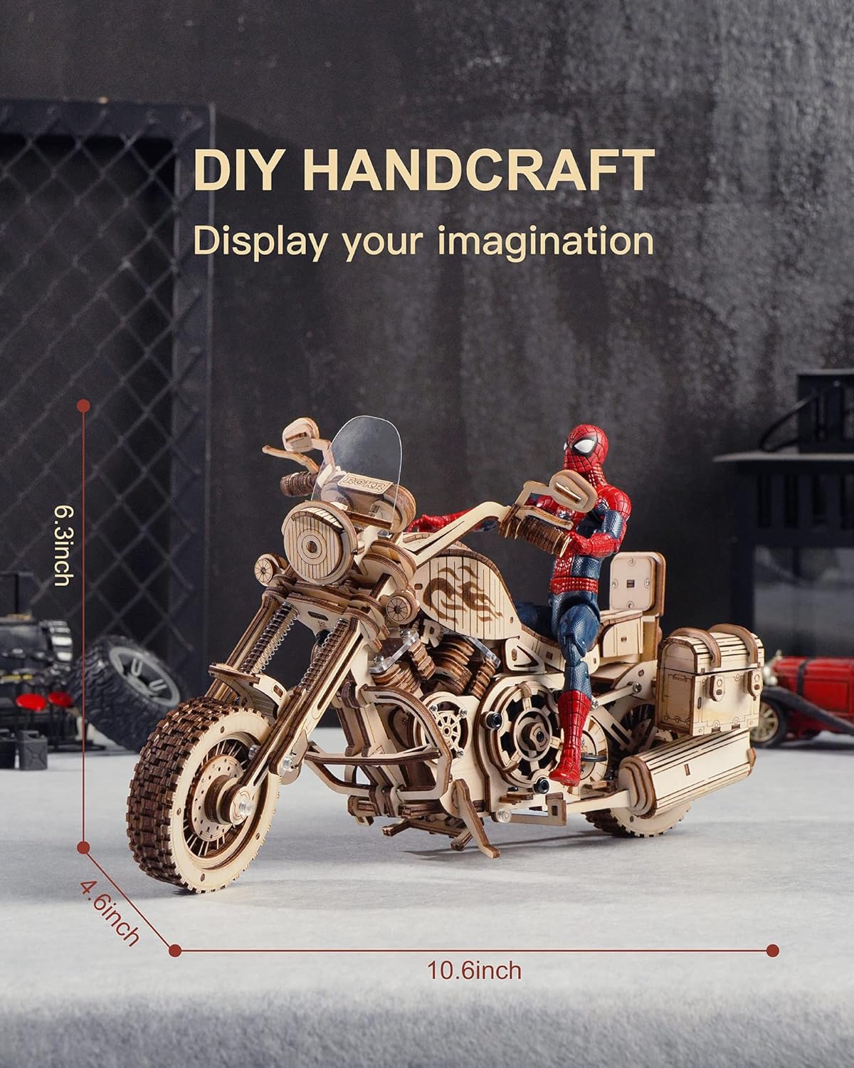 3D Wooden Motorcycle Puzzle Model Car Kits T756