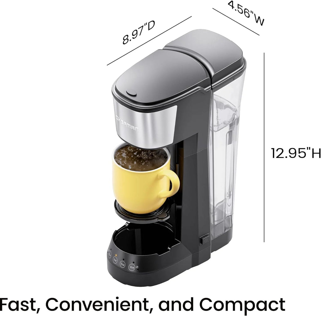 Single Serve Coffee Maker with Reusable Filter, Black X83387