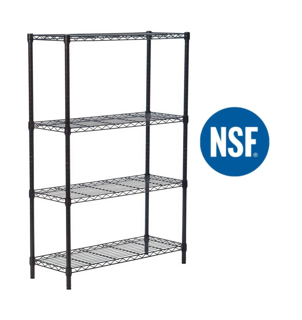 4 Layer Wire Shelving Rack Metal Shelf Adjustable Unit J93328