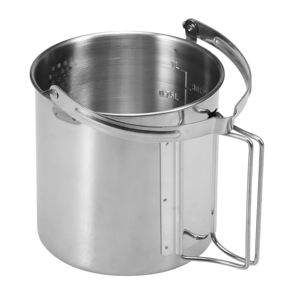 1L Stainless Steel Cooking Kettle with Foldable Handle L69317
