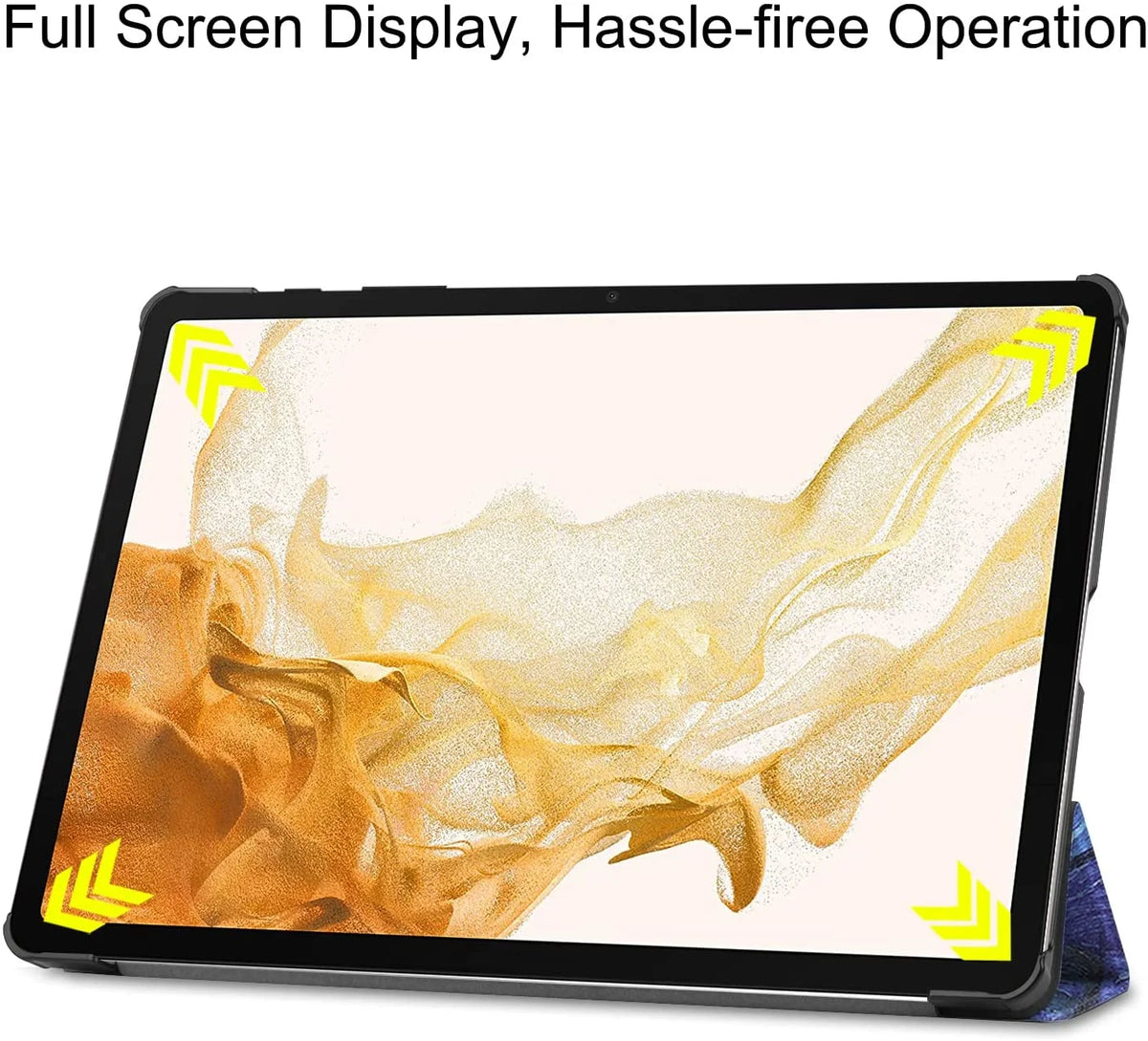 Lightweight PU Leather Tri-Fold Stand Case for Galaxy Tab S8 Ultra 14.6" T89422