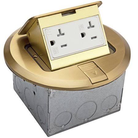 1-Gang 20A Tamper Weather Resistant Pop-Up Floor Box Assembly Kit X823