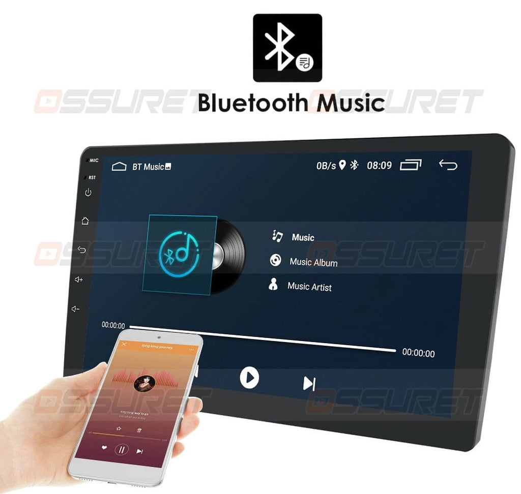 10.1 Touch Screen Android 12 Carplay 32GB Bluetooth GPS Car Stereo Radio D8318