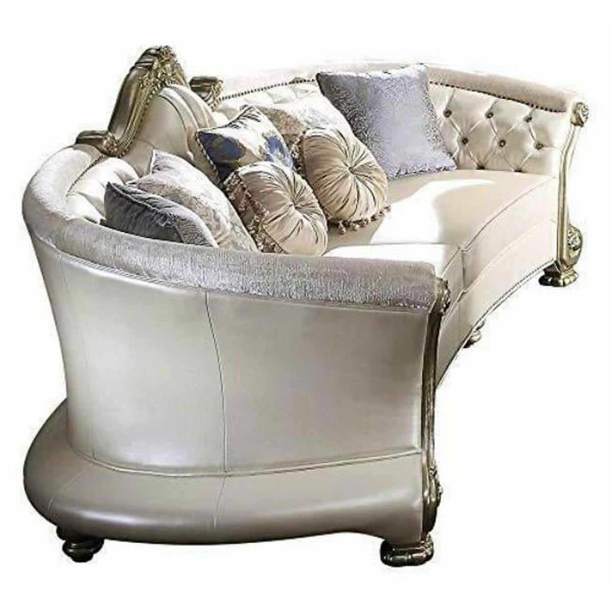 Bone PU Sofa with 7 Pillows R18379