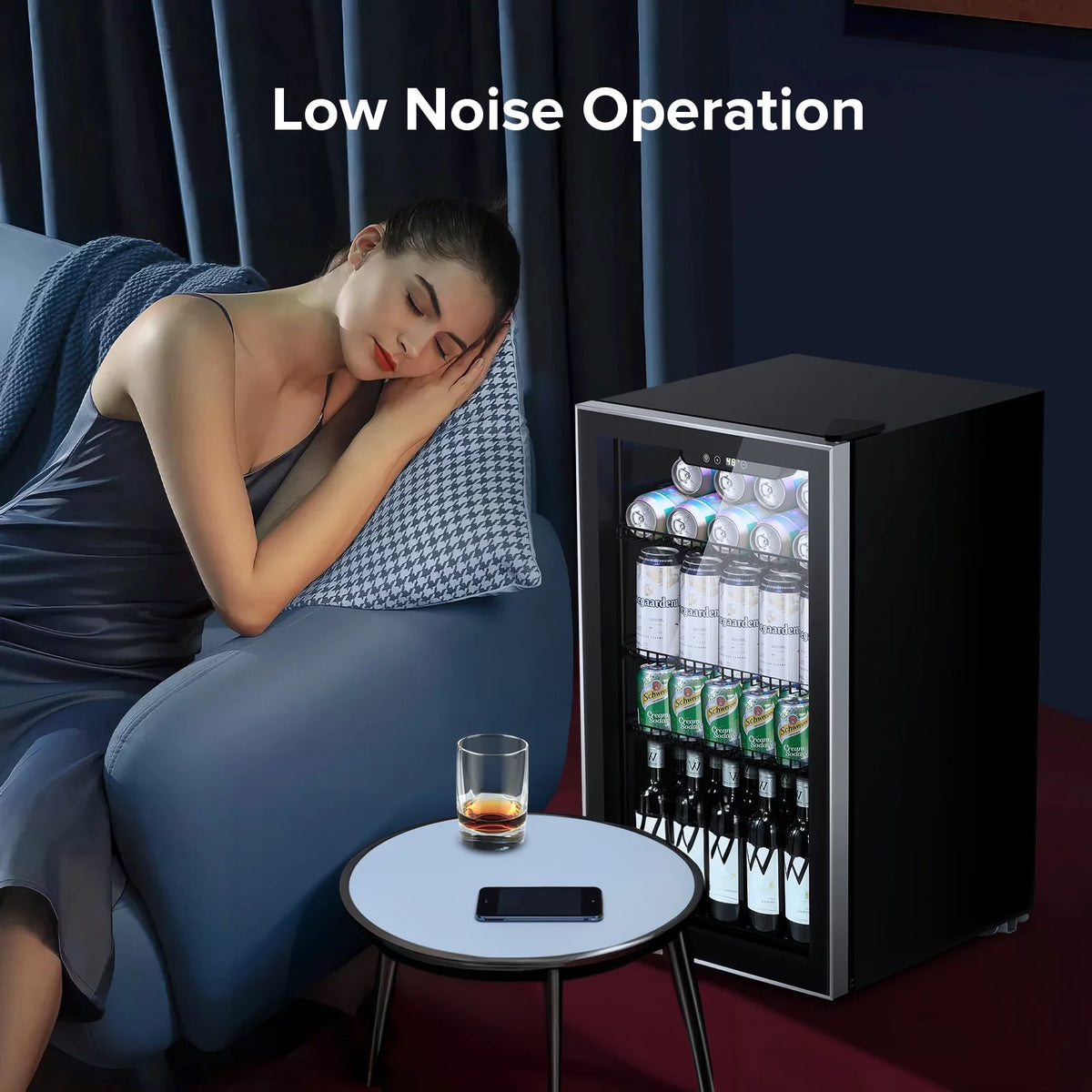120 Can Mini Fridge Beverage Refrigerator C8004