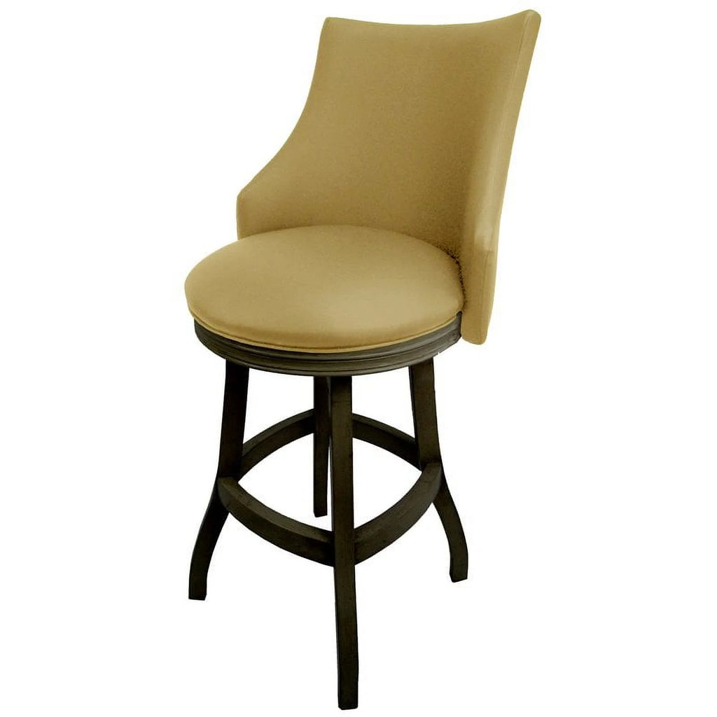 Tan & Dark Shadow Swivel Wood Bar Stool Set of 2 U12378
