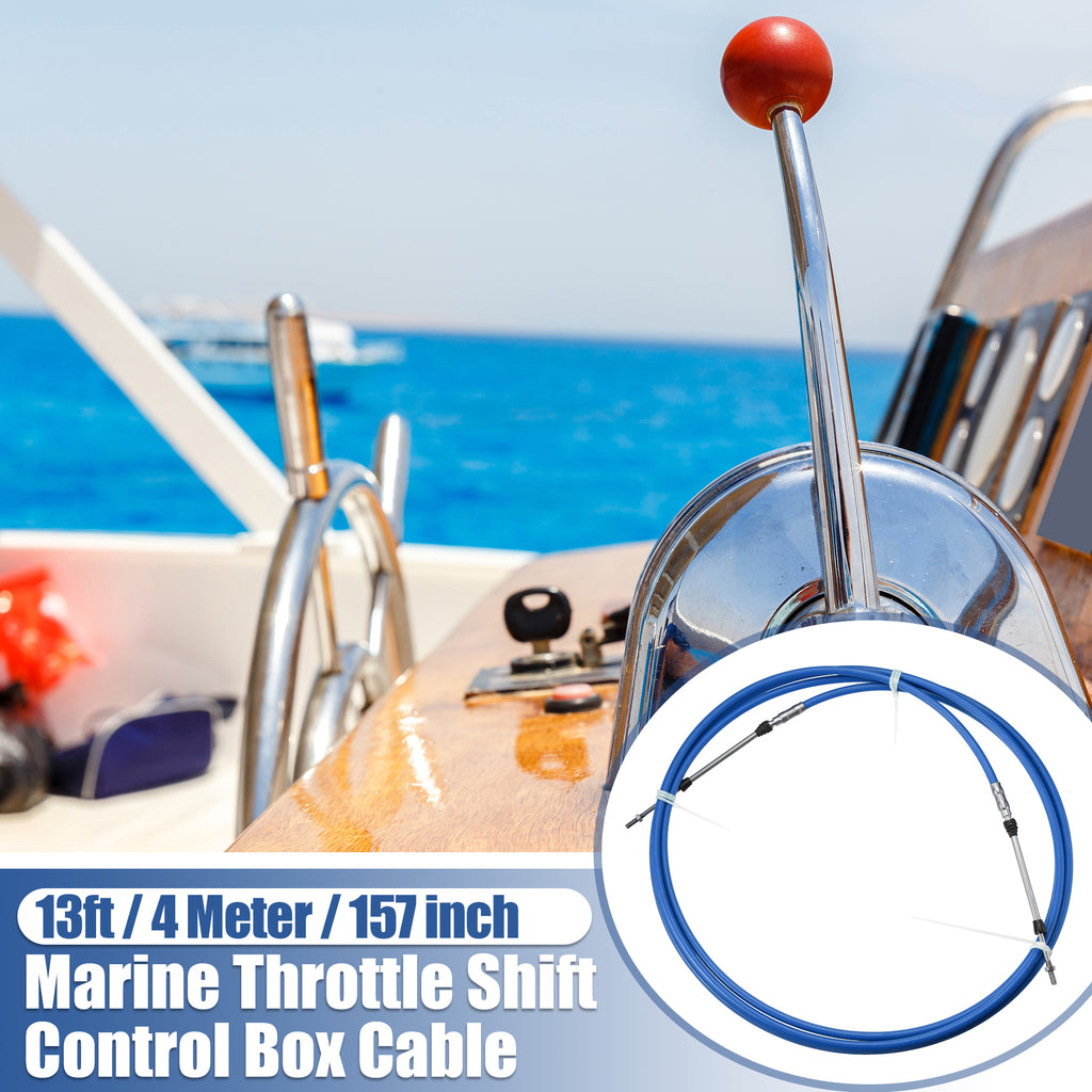 2pcs 13ft Marine Throttle Shift Remote Control Box Cable for Outboard Engine Boat N13650