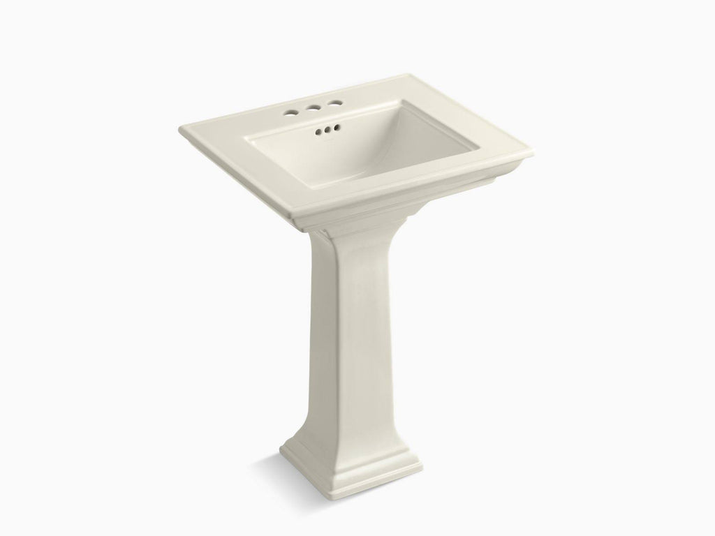 Biscuit 24x22 Pedestal Bathroom Sink S16324
