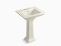 Biscuit 24x22 Pedestal Bathroom Sink S16324
