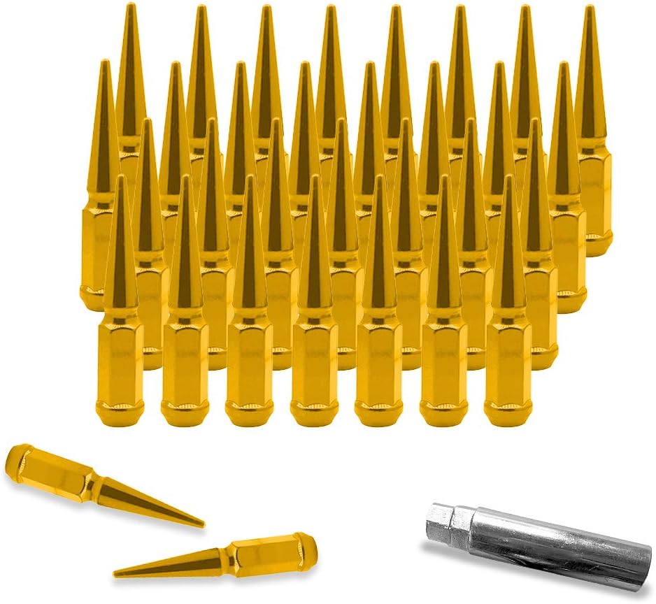 32 Spike Lug Nuts Black 1/2-20 Taper Q326