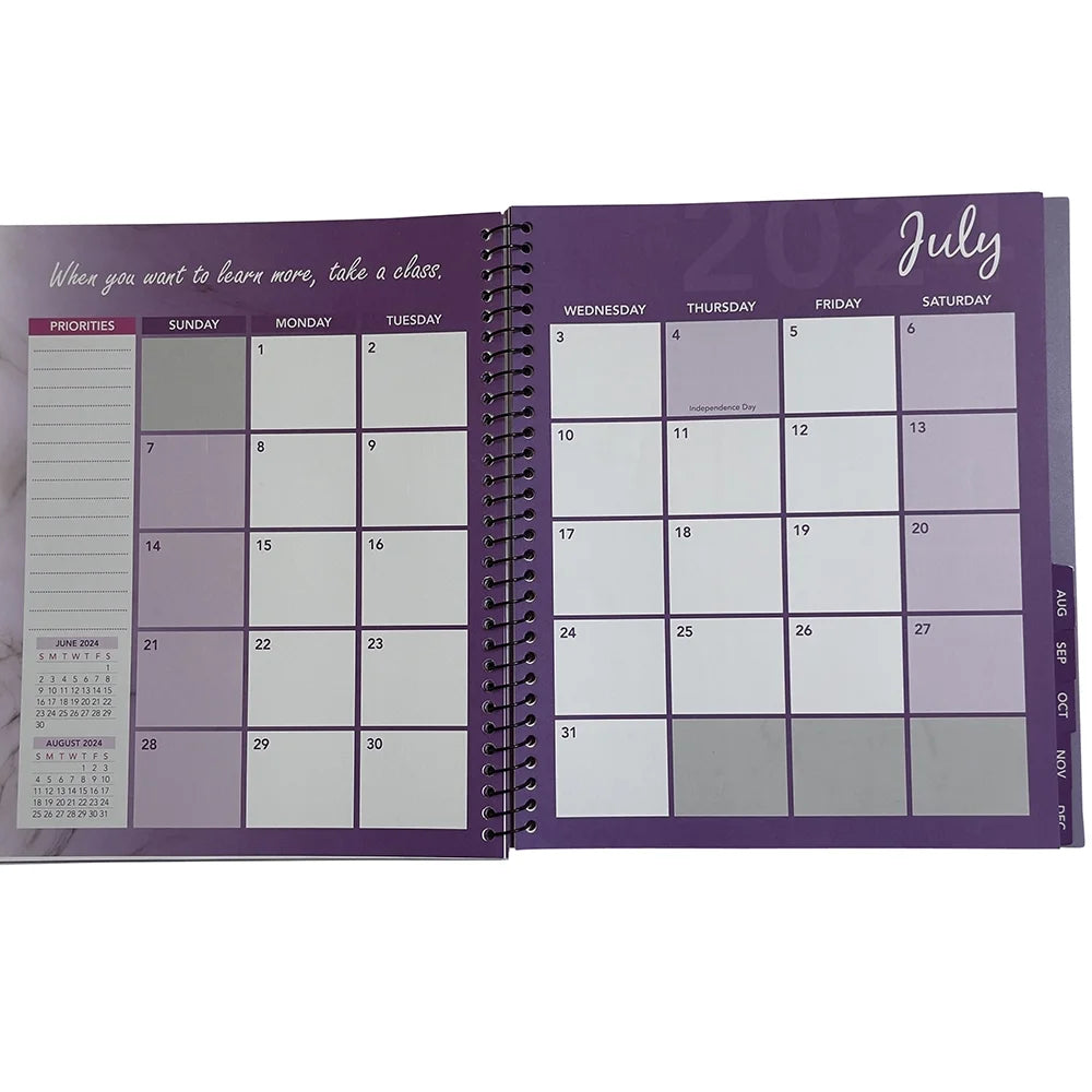 Purple Monthly Weekly Planner E112