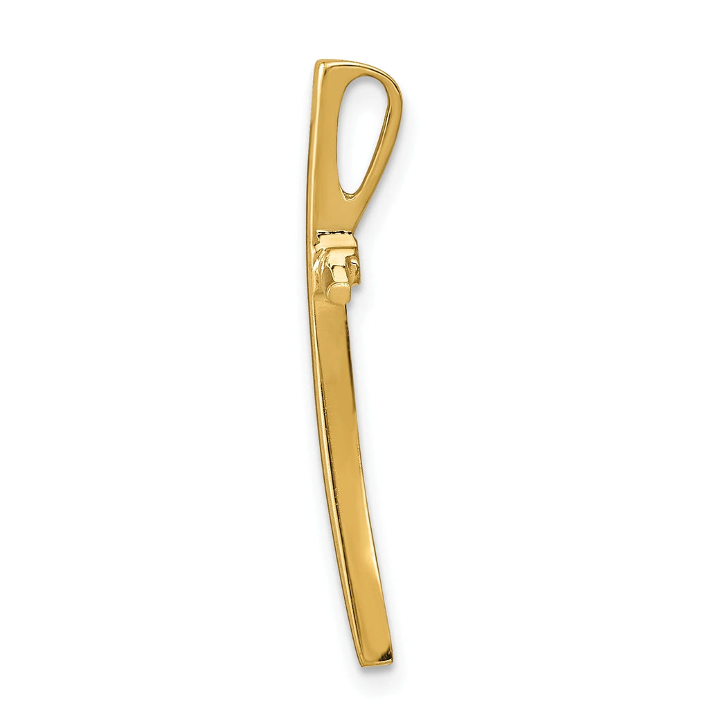 14 Karat Yellow Gold Polished Cross Pendant with 18-inch Chain R49814