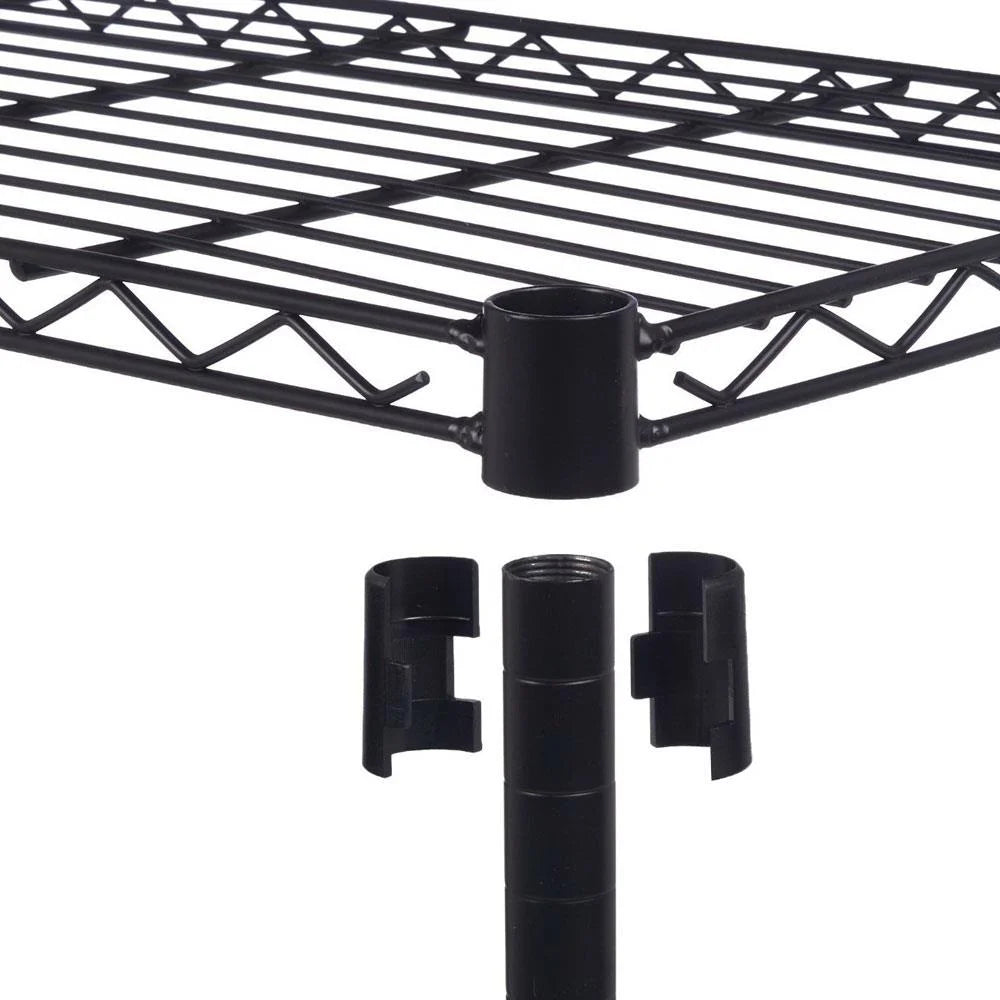 4 Layer Wire Shelving Rack Metal Shelf Adjustable Unit J93328
