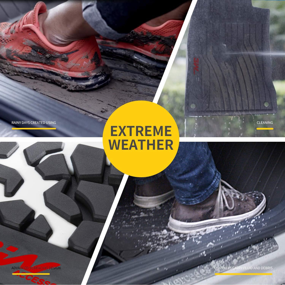 Black Cargo Mat for Jeep Wrangler JL 2018-2021 4-Door Trunk Liner L1940