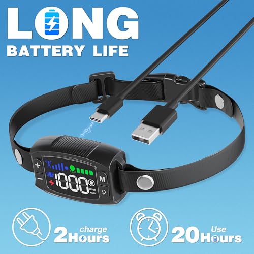 Wireless Dog Fence System, Rechargeable IPX6 Waterproof Collar, 33Yd-1000Yd Range C5773