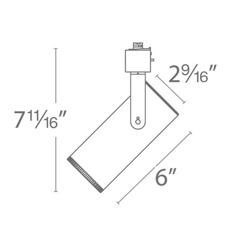 Brushed Nickel LED Track Head X1519